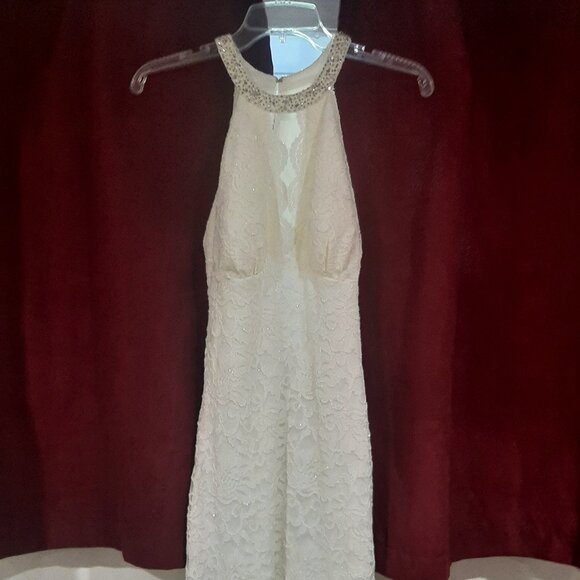 David's Bridal halter lace beaded wedding formal dress new with tags - Picture 1 of 16